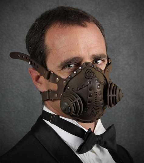 Steampunk Gas Mask Respirator In Black Iron Colors