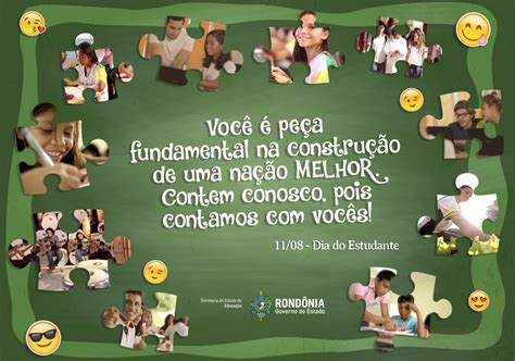 O dia do estudante é comemorado no brasil dia 11 de agosto. Educação - Quinta-feira é comemorado o Dia do Estudante - Governo do Estado de Rondônia
