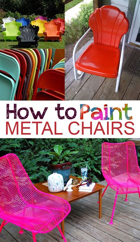 Find the perfect patio furniture & backyard decor at hayneedle, where you can buy online while you explore our room designs and curated looks for tips, ideas & inspiration to help you along the way. How to Easily Paint Metal Chairs | Metallic painted ...