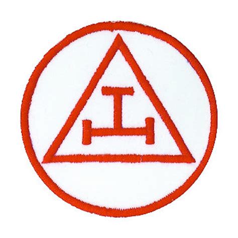 red royal arch patch for freemasons classic triple tau symbolism for freemasons mason zone