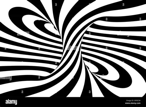 Black And White Abstract Spiral Background 3d Rendering Stock Photo