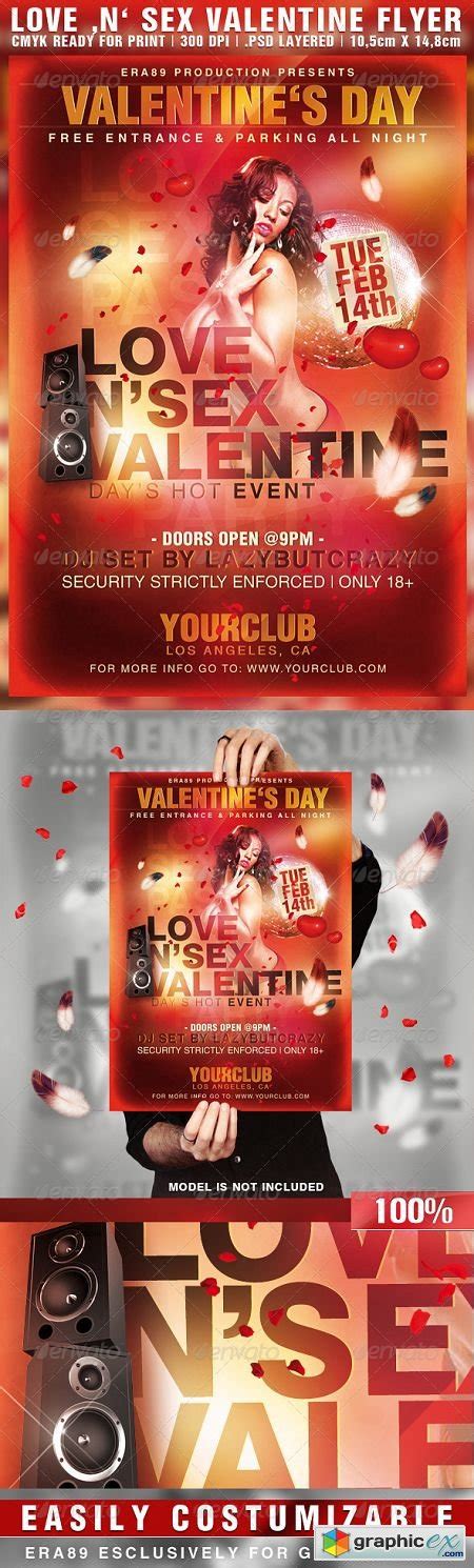 Love N Sex Valentine Days Party Flyers 3785725 Free Download Vector Stock Image Photoshop Icon