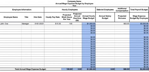 Microsoft Excel Payroll Template