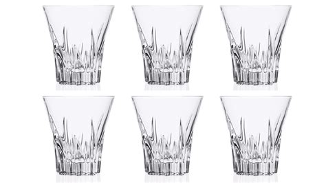 Flared Crystal Double Old Fashioned Whiskey Glass Set Of 6