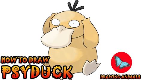 How To Draw Psyduck From Pokemon Drawing Animals Youtube