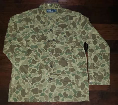 nwt polo ralph lauren men classic cotton herringbone military army camo jacket 74 99 picclick