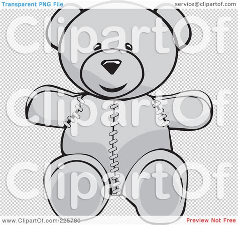 Royalty Free Rf Clipart Illustration Of A Cute Gray Stitched Up Teddy