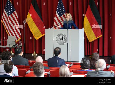 Berlin Germany 05th Apr 2022 Amy Gutmann New U S Ambassador To Germany Delivers Her First