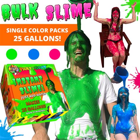 Bulk Instant Slime Mix Makes 25 Gallons Sliming Games And Fundraisers Party Goat