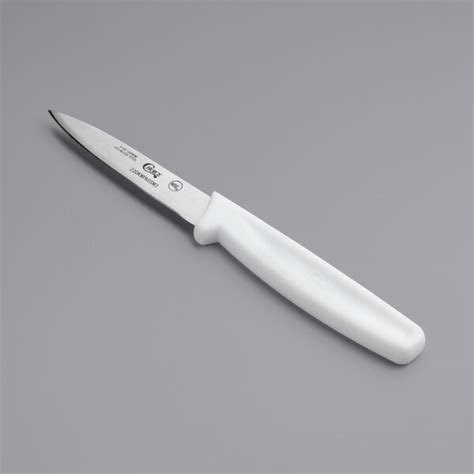 Choice 3 Smooth Edge Paring Knife With White Handle