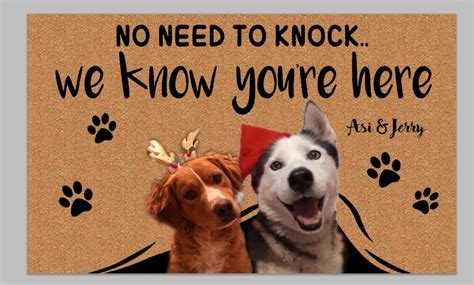 Custom No Need To Knock We Know Youre Here Doormat 3018 Inch