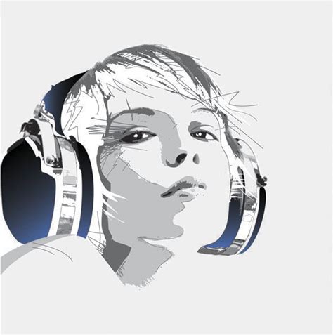 She Loves Her Music ️ 🎼 🎼 Music Illustration Headphones Art Girl