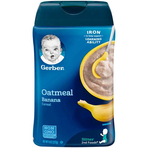 Gerber Oatmeal And Banana Baby Cereal 8 Oz