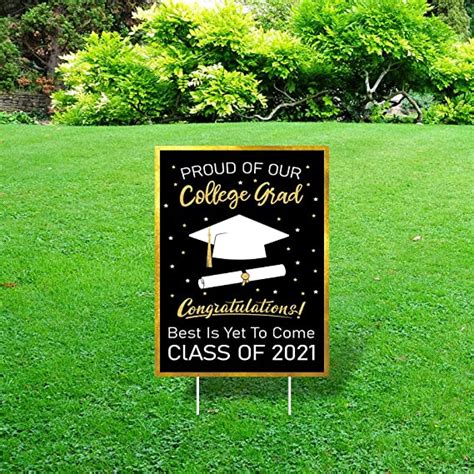 Anydesign Graduation Yard Sign Class Of 2021 College Grad