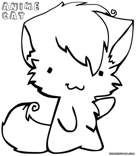 Anime cat coloring pages | Coloring pages to download and print