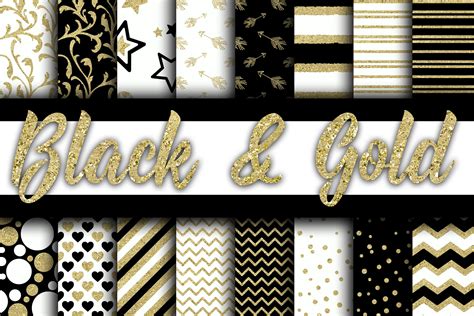 Black And Gold Digital Paper 562418 Backgrounds