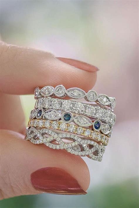 30 Best Stackable Wedding Rings Set More Rings More Shine Stackable