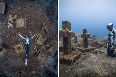 Eerie Images Reveal Underwater Cemetery Built In Tribute To 40 Monks