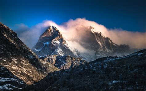 Mountain Peak Above Clouds Landscape Photo · Free Stock Photo