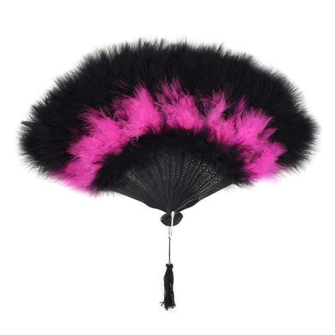 Pink And Black Marabou Feather Fans Small Feather Fan Cheap Feather