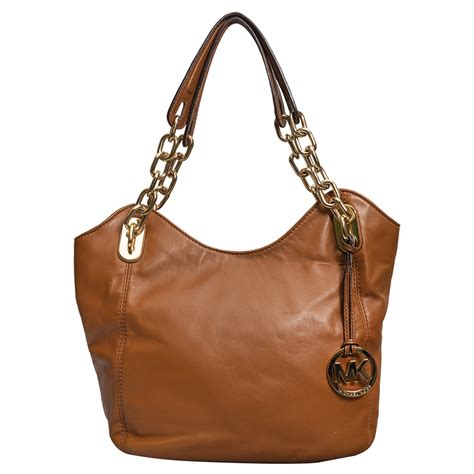Michael Kors Brown Leather Lilly Chain Hobo