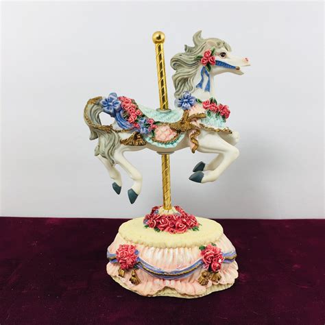 Heritage House Carousel Horse Music Box Melodies County Fair Etsy