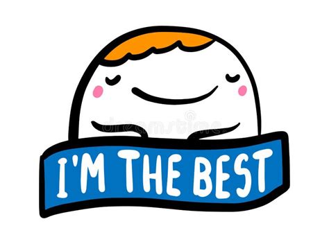 I Am The Best Hand Drawn Vector Illustration In Cartoon Comic Style Man