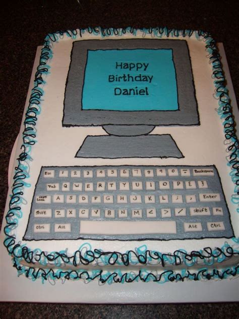 Computer Computer Cake Cake Designs Birthday Butter Cream