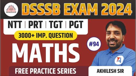 Dsssb Maths Important Questions Maths For Dsssb Ntt Prt