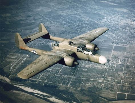 Northrop P 61 Green Airborne Wwii Aircraft Vintage