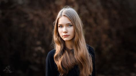 Fondos De Pantalla Mujer Rubia Retrato Cara Profundidad De Campo