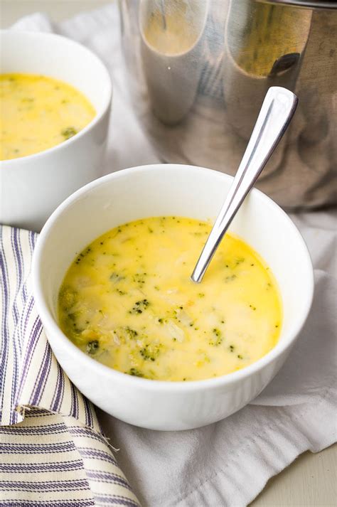 A very good broccoli cheese soup. Pressure Cooker 5 Ingredient Broccoli Cheese Soup ...