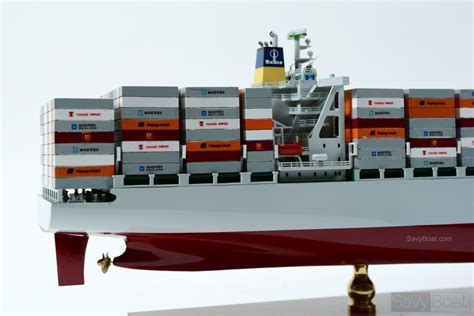 Cosco Container Ship Model Handcrafted From Woods
