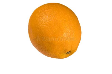 One Whole Orange Isolated On White Background Stock Photo Image Of