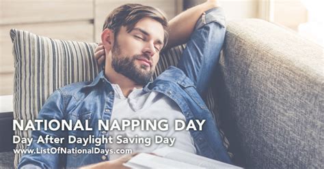 National Napping Day List Of National Days