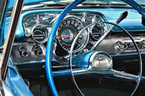 1957 Chevy Chevrolet Bel Air Dashboard Photo Photograph By