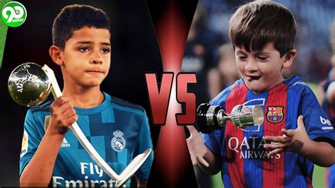 Siapakah Yang Lebih Jago Thiago Messi Vs Cristiano Ronaldo Jr Youtube