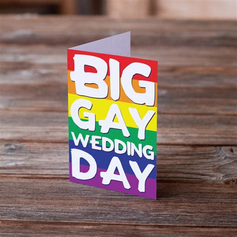 Big Gay Wedding Day Cards Lgbt Wedding Rainbow Same Sex Marriage
