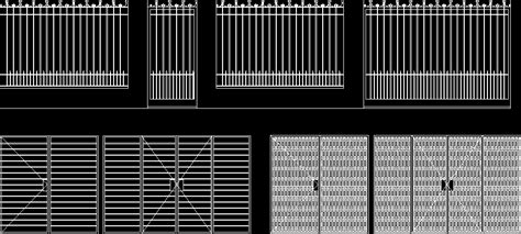wrought iron security gates  styles dwg plan  autocad designs cad