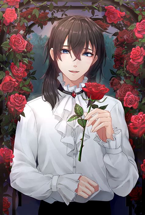 3840x2160px 4k Free Download Boy Roses Flowers Anime Hd Phone