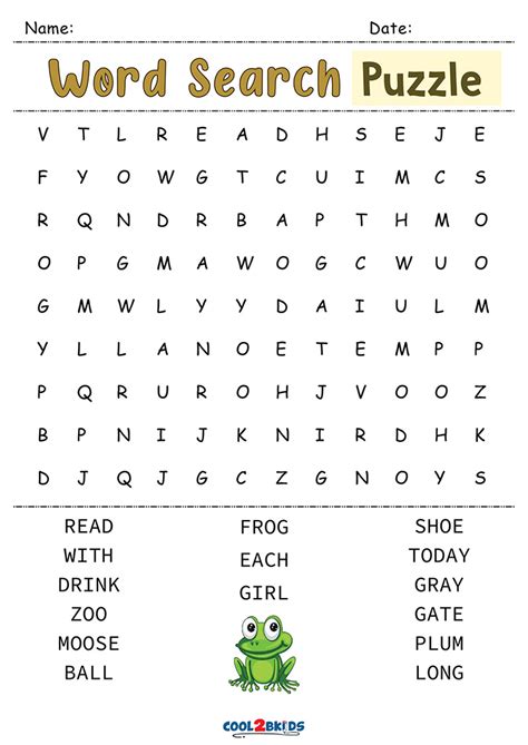 October Word Search Printable
