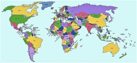 Mapamundis políticos para imprimir | Mapas del mundo de todo tipo