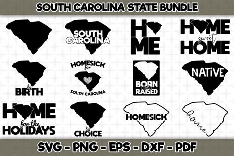 South Carolina State Bundle 12 Designs Svg Cut File 1268018