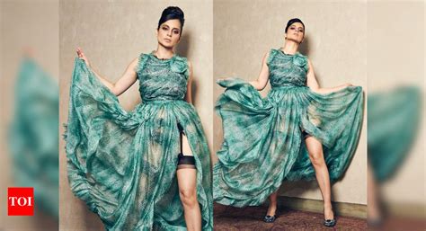 Kangana Ranauts Thigh High Slit Dress With Garters Will Leave You