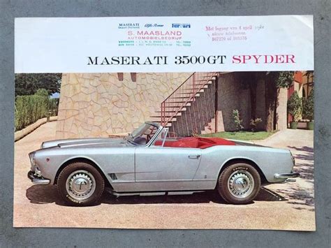 Brochures Catalogues GT Spyder Maserati Catawiki