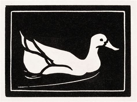 Swimming Duck 1923 1924 By Julie De Graag 1877 1924 Original