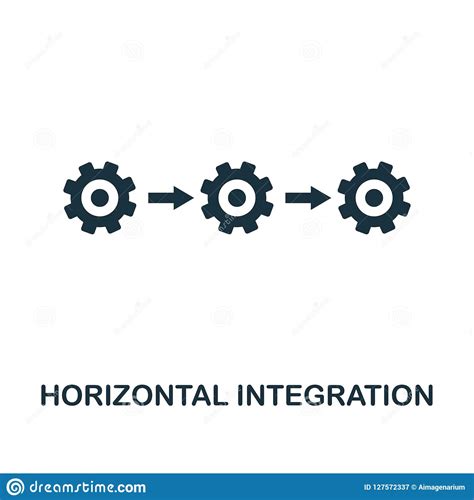 Horizontal Integration Icon. Monochrome Style Design From Industry 4.0 ...