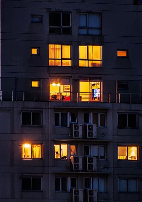 Looking Through Night Windows In A Rear Window Spying Sort Of Way