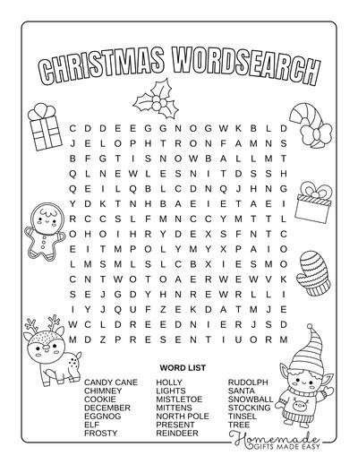 12 Best Free Printable Christmas Word Search Puzzles For Kids