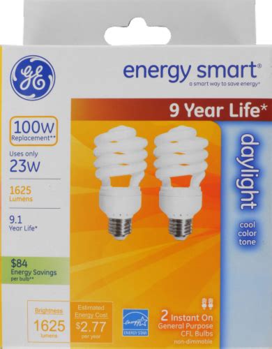 Ge 23w Cfl Day Spiral Light Bulbs 2 Pk Frys Food Stores